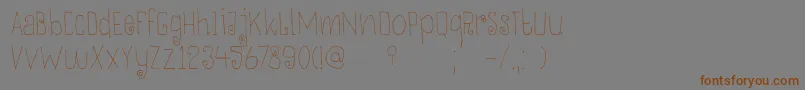 DkThievery-Schriftart – Braune Schriften auf grauem Hintergrund