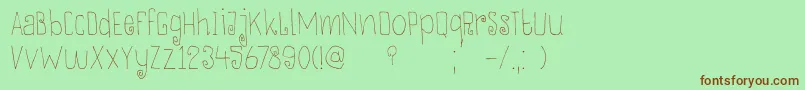 Шрифт DkThievery – коричневые шрифты на зелёном фоне