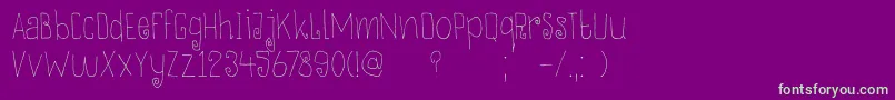 DkThievery Font – Green Fonts on Purple Background