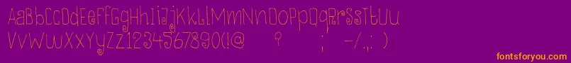 DkThievery Font – Orange Fonts on Purple Background