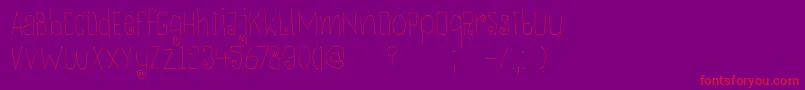 DkThievery Font – Red Fonts on Purple Background