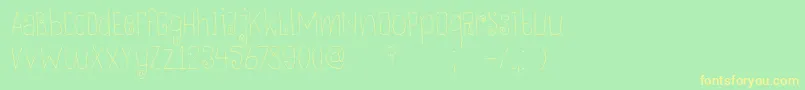 DkThievery Font – Yellow Fonts on Green Background