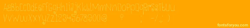 DkThievery Font – Yellow Fonts on Orange Background