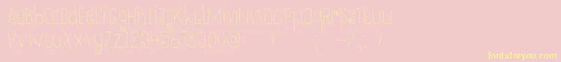 DkThievery-Schriftart – Gelbe Schriften auf rosa Hintergrund