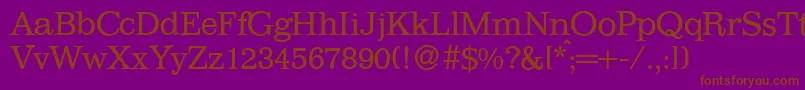 I770RomanRegular Font – Brown Fonts on Purple Background