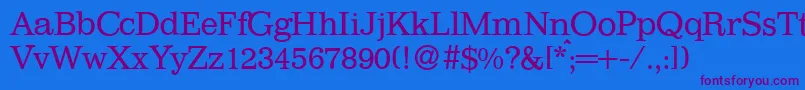 I770RomanRegular Font – Purple Fonts on Blue Background