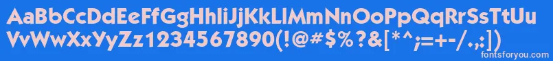 KabelattMediumBold Font – Pink Fonts on Blue Background