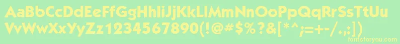 KabelattMediumBold Font – Yellow Fonts on Green Background