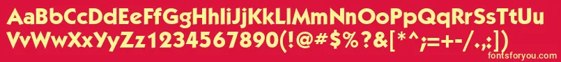 KabelattMediumBold Font – Yellow Fonts on Red Background