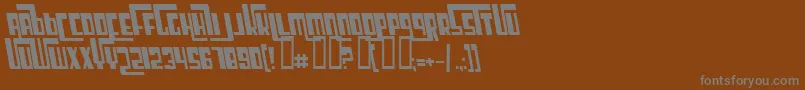 フォントCosmicAgeItalic – 茶色の背景に灰色の文字