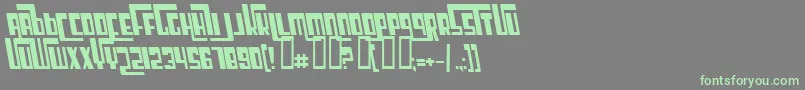 CosmicAgeItalic-Schriftart – Grüne Schriften auf grauem Hintergrund