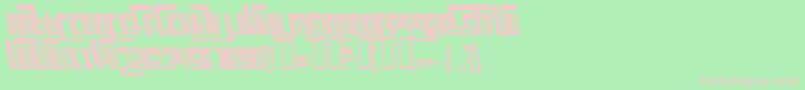 Fonte CosmicAgeItalic – fontes rosa em um fundo verde