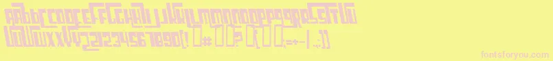 CosmicAgeItalic Font – Pink Fonts on Yellow Background