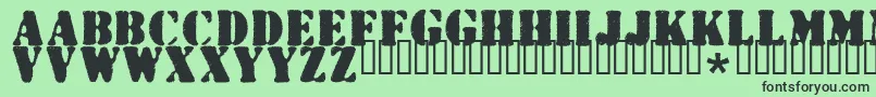 Wartorn Font – Black Fonts on Green Background