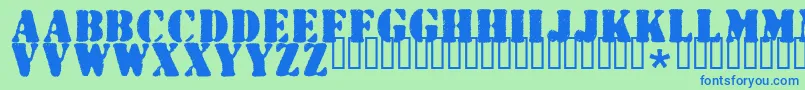 Wartorn Font – Blue Fonts on Green Background