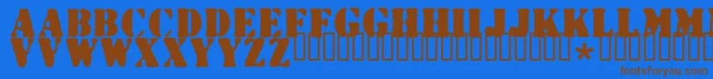 Wartorn Font – Brown Fonts on Blue Background