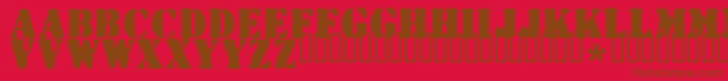 Wartorn Font – Brown Fonts on Red Background