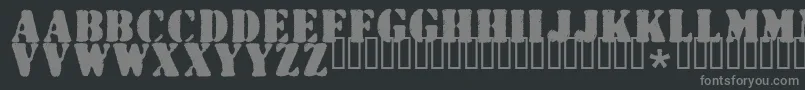 Wartorn Font – Gray Fonts on Black Background