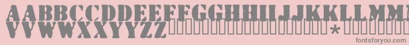 Wartorn Font – Gray Fonts on Pink Background