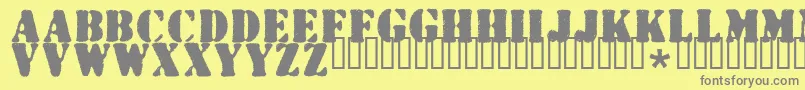Wartorn Font – Gray Fonts on Yellow Background