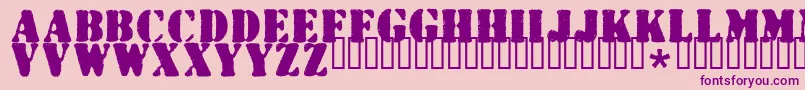 Wartorn Font – Purple Fonts on Pink Background