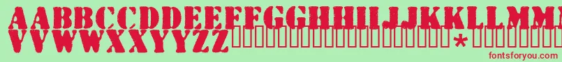 Wartorn Font – Red Fonts on Green Background