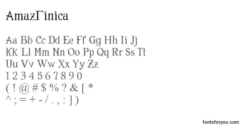 Шрифт AmazГіnica – алфавит, цифры, специальные символы