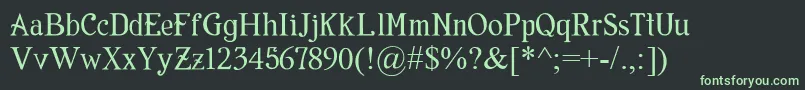Шрифт AmazГіnica – зелёные шрифты на чёрном фоне