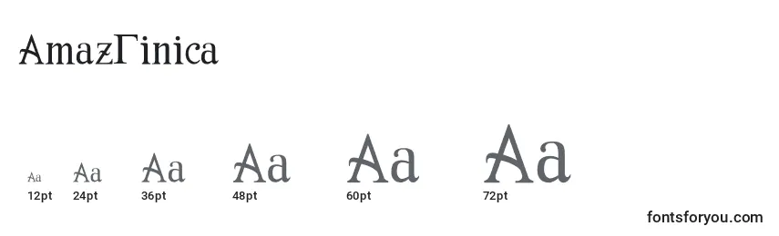 Größen der Schriftart AmazГіnica