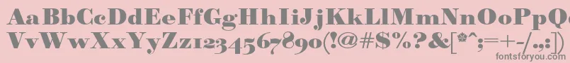 Paragonnordultraboldc Font – Gray Fonts on Pink Background