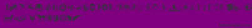 MythicalHopliteNoodgies Font – Black Fonts on Purple Background