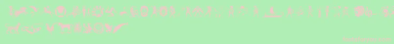 MythicalHopliteNoodgies Font – Pink Fonts on Green Background