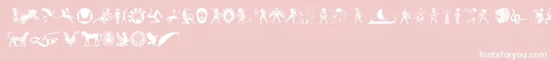 MythicalHopliteNoodgies Font – White Fonts on Pink Background