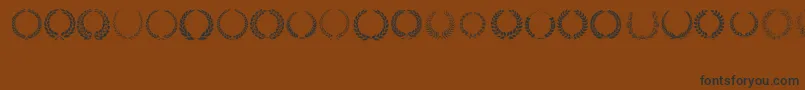 LaurelWreath Font – Black Fonts on Brown Background