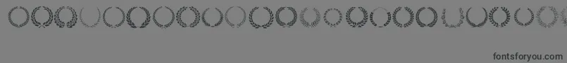 LaurelWreath Font – Black Fonts on Gray Background