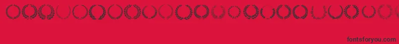 LaurelWreath Font – Black Fonts on Red Background