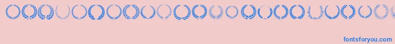 LaurelWreath Font – Blue Fonts on Pink Background