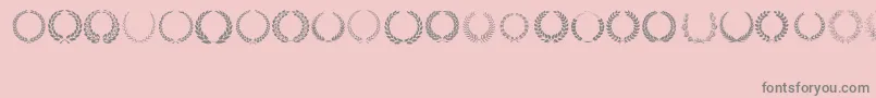 LaurelWreath-Schriftart – Graue Schriften auf rosa Hintergrund