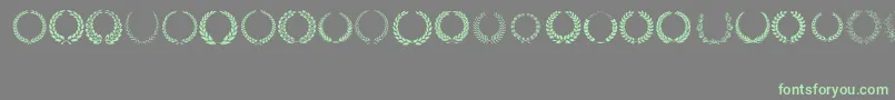 LaurelWreath Font – Green Fonts on Gray Background