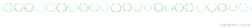 LaurelWreath Font – Green Fonts on White Background