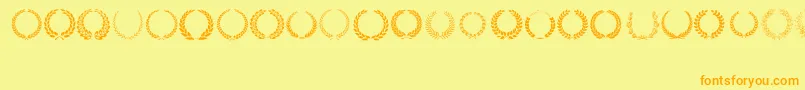 LaurelWreath Font – Orange Fonts on Yellow Background