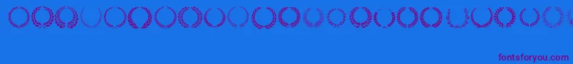 LaurelWreath Font – Purple Fonts on Blue Background