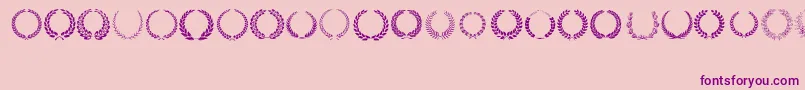 LaurelWreath Font – Purple Fonts on Pink Background