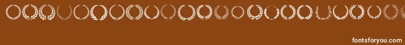 LaurelWreath Font – White Fonts on Brown Background