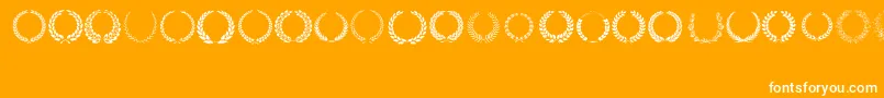 LaurelWreath Font – White Fonts on Orange Background