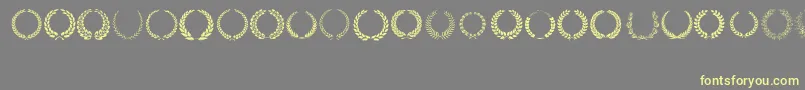 LaurelWreath Font – Yellow Fonts on Gray Background