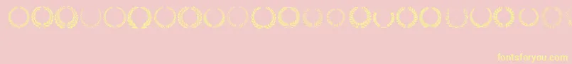 LaurelWreath Font – Yellow Fonts on Pink Background