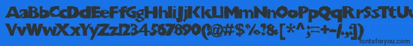 Chunb Font – Black Fonts on Blue Background