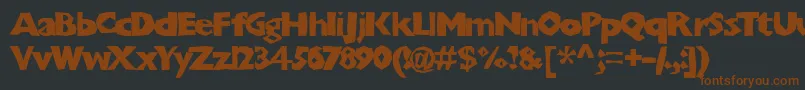 Chunb Font – Brown Fonts on Black Background