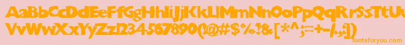 Chunb Font – Orange Fonts on Pink Background